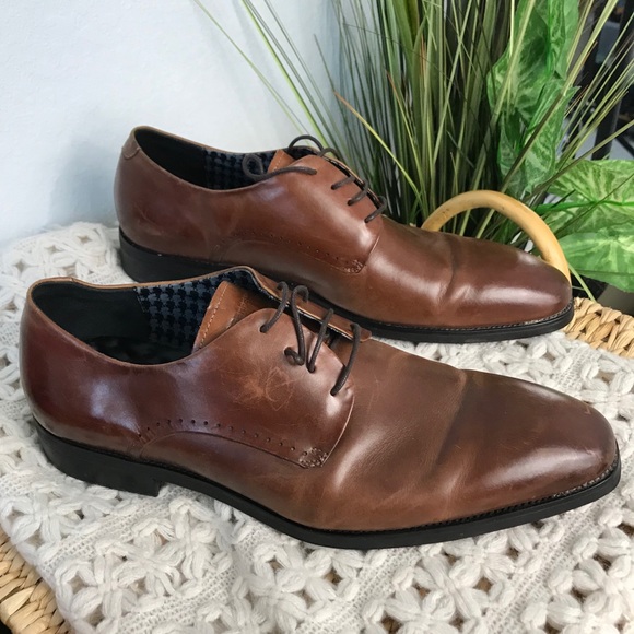 KARL LAGERFELD Men's Leather Derby Dress Shoes - Picture 3 of 7